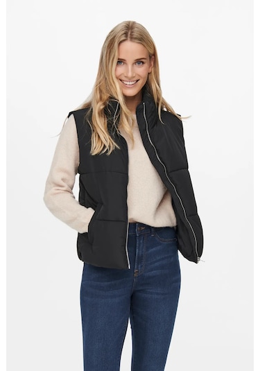 Jdy Kadın Jdynewerıca Dik Yaka Çift Cepli Şişme Yelek 15234210 Siyah Siyah