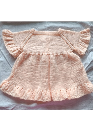 Yakamoz Butik Vintage Bebe Elbisesi Pudra - Pembe