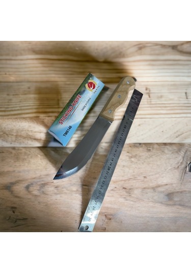 Paslanmaz Çelik 27 Cm Ahşap Saplı Feng Feng Mutfak Doğrama Kesme Bıçağı Çok Amaçlı Tm6146