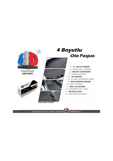 Refref Vw Touareg 4d Havuzlu Paspas Kauçuk 2010+ 4ds-82716