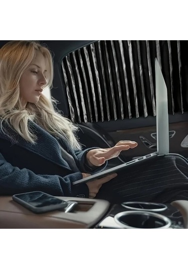 Pazly 2 4 Adet Araba Pencere Kapağı Ön Cam Arka Cam Taşınabilir Ayarlanabilir Manyetik Izgara Perde - Evrensel Modeller İçin Polyster Malzeme