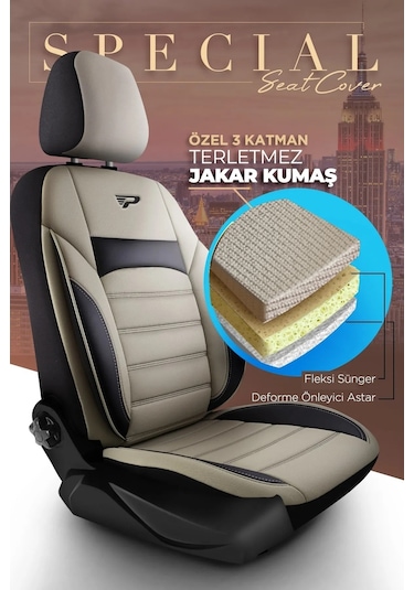 Panda Special Serisi Jakar Kumaş Oto Koltuk Kılıfı - Tam Set
