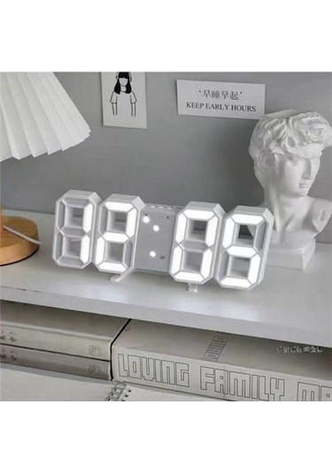 Techtic Yeni Nesil Dekoratif Dijital 3d Led Masa Duvar Çalar Saat