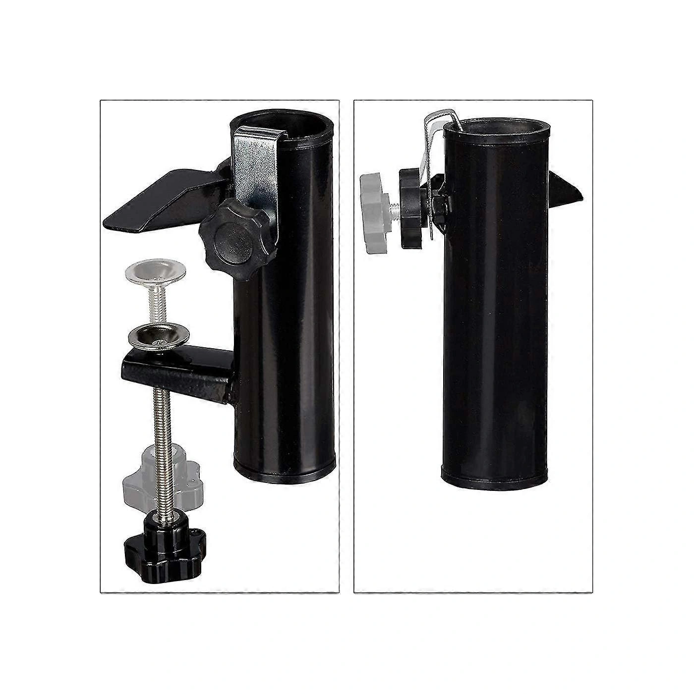 Balkon Şemsiye Standı, Açık Hava Bahçe Şemsiye Standı, Güverte Bankı, Şemsiye Standı, Açık Hava, Plaj, Bahçe Ve Balkon İçin Ayarlanabilir Şemsiye Standı Siyah Çok Renkli