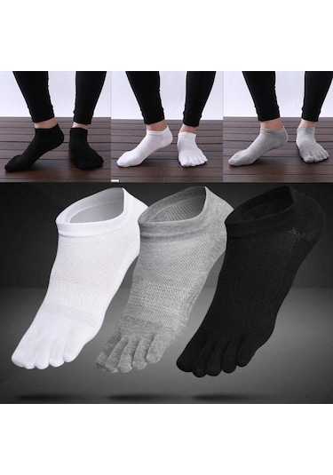 Beyaz 1 Çift Unisex Bay Bayan Çorap Spor Beş 5 Parmak Toe Ayakkabı İçin İdeal Satış Beyaz