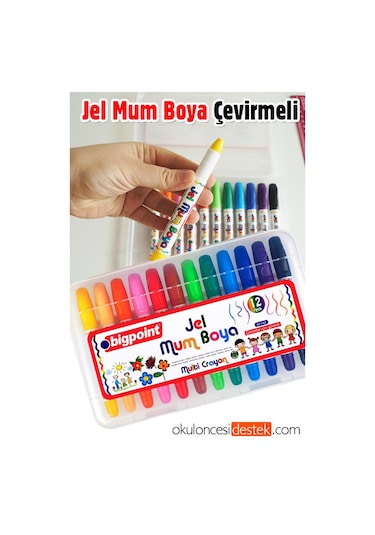 Jel Mum Boya 12 Renk Çevirmeli Zararsız