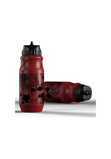 Enlee 650Ml Dağ Bisikleti Su Şişesi Bpa Içermez Fda Sertifikası Olmadan - Güzel Kız/Kırmızı