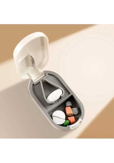 Maoyaya Taşınabilir Hap Kesici Saklama Kutusu İle Hap Kırıcı Çok Renkli Çok Renkli