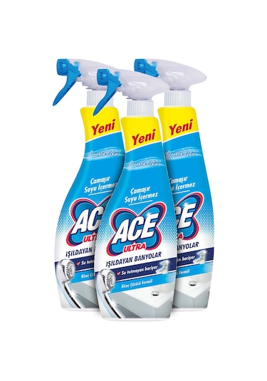 Ace Çamaşır Suyu İçermez Ultra Köpük Banyo 3 x 700 ML