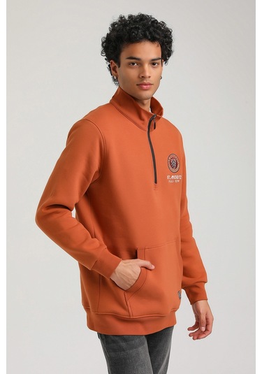 New World Polo Kiremit Slim Fit Half-zip Sweatshirt 23fwm64064-kıremıt Kiremit