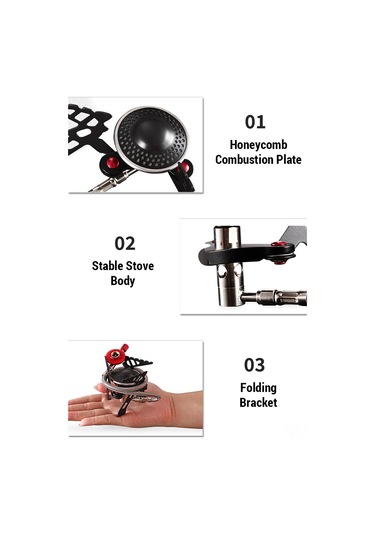 Padalink Alocs Cs-g05 Taşınabilir Kamp Ocağı - Paslanmaz Çelik Ve Alüminyum Alaşımlı, Katlanabilir Tasarım Siyah