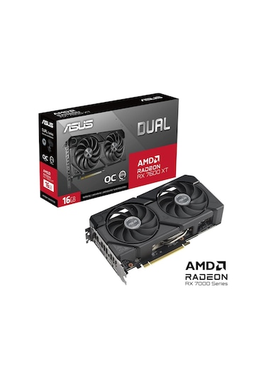 Asus Dual Radeon RX 7600 XT OC Edition 16 GB 128 Bit Ekran Kartı