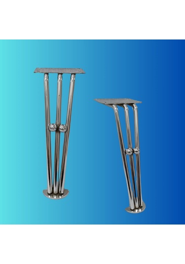 20 Cm Metal Boncuklu Koltuk Ayağı Mobilya Ayağı Ünite Ayağı Konsol Ayağı Puf Berjer Ayağı Krom