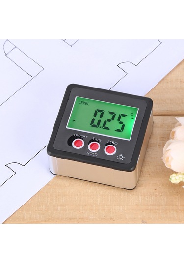 Vkemall Dijital Açı Ölçer - Manyetik Tabanlı Su Geçirmez Eğim Ölçme Aleti