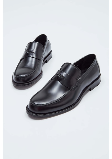 Tamer Tanca Erkek Hakiki Deri Siyah Açma Makosen Ayakkabı 183 11611 Erk Ayk Y23 Siyah