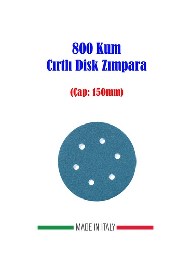 Grin Su Geçirmez Cırtlı Disk Film Zımpara 150 MM 800 Kum