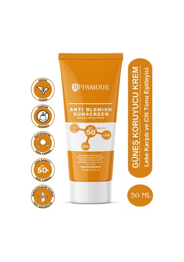 Appamour Leke Karşıtı Yüksek Koruyucu Güneş Kremi SPF50+ 50 ML