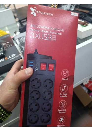 Ftr-08 8'li Termal Akım Korumalı Priz