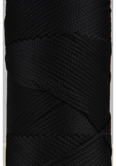 2 Mm - 200 Gr Polyester Makrome Ipi Siyah 230 M Polyester Makrome Ip Supla Ip Ve Çanta Ipliği