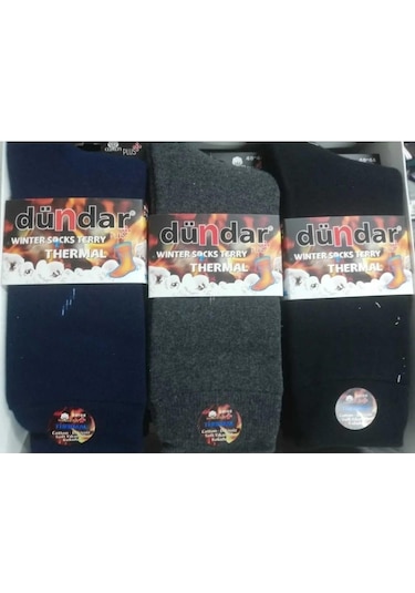 Dündar Plus 7019 Erkek Termal Çorap 12 Adet 001
