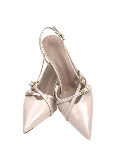 Asmi Shoes Mayra Yeni Sezon 7 Cm Topuklu Ayakkabı Bej Bej