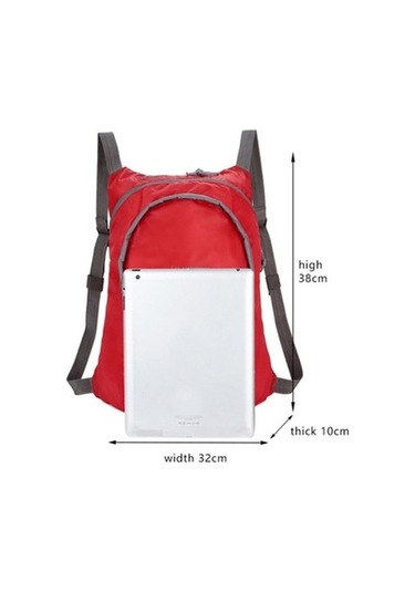 Zcjb Naylon Su Geçirmez Katlanabilir Hafif Depolama Katlanır Sırt Çantası Beyaz Beyaz