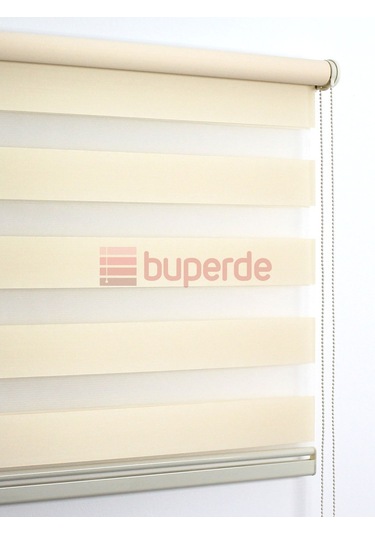 Buperde Krem Eko Zebra Stor Perde