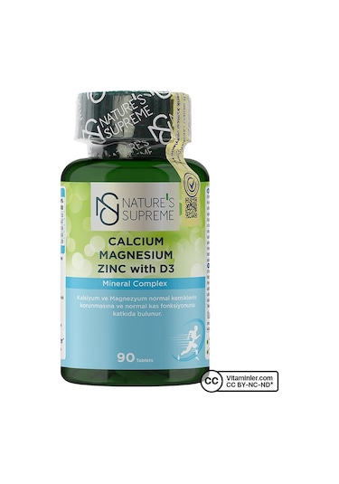 Natures Supreme Calcium Magnesium Zinc With D3 90 Tablet