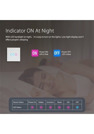 Fastbuy Neo Nas-sc03w Kablosuz Wifi Akıllı Işık Anahtarı, 3 Gang, Ab Güç Kaynağı, Beyaz Renk, Standart Boyut, Mekanik Kullanı