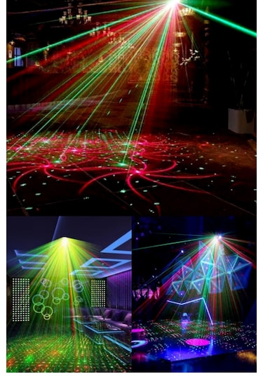 Mini Lazer Sahne Işığı Müziğe Sese Duyarlı Uzaktan Kumandalı Rgb Disko Lazer Projektör Led Işık