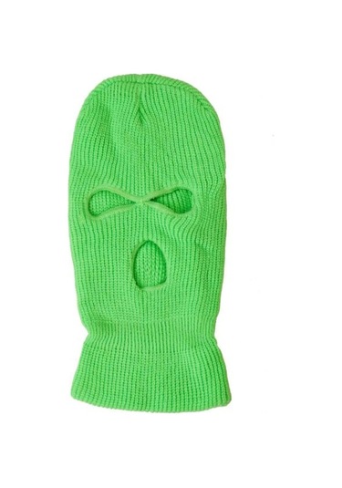 Balaclava Kayak Maskesi Soyguncu Şapka Neon Yeşil Diğer