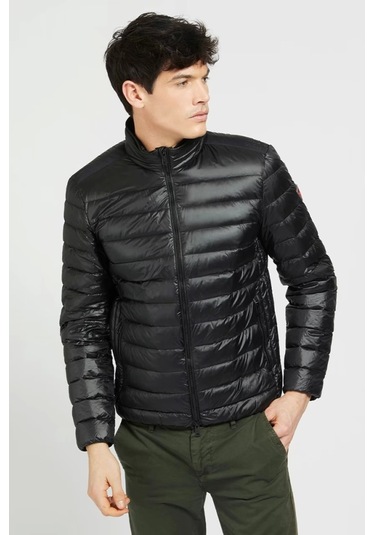 Guess Kadın Katlanabilir Dolgulu Ceket Siyah