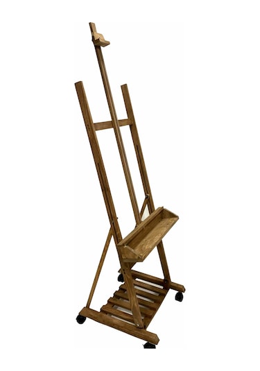 Ahşap Şovale Tekerlekli Kare Ayaklı H Tipi Boyalı Decolfin