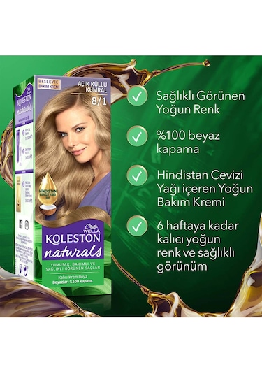 Koleston Naturals Boya 8/1 Açık Küllü Kumral