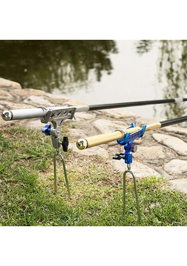 1/2 Açık Hava Otomatik Olta Tutucu Olta Tutucu Gümüş Başlık 38cm 36cm 1 Set