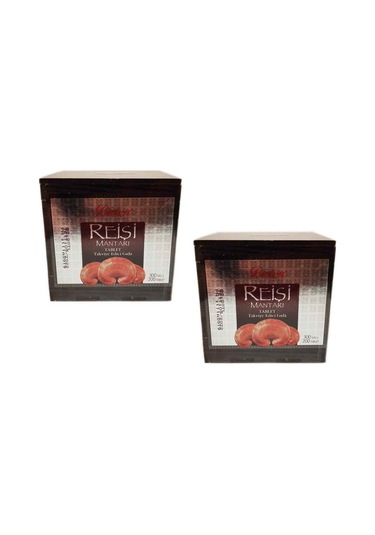 2 Adet Balen Reishi Reişi Mantarı Tahta Kutu 300 MG X 200 Tablet