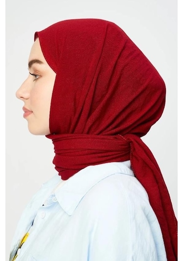 Orwa Official Pamuk Kraş Şal - Bordo-1079 - Bordo