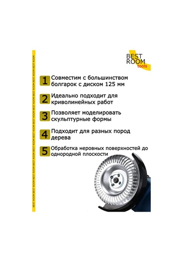 Best Room Ahşap İçin Taşlama Diski, Avize Taşlama Makinesi İçin Aşındırıcı Disk 125x22mm 151435909