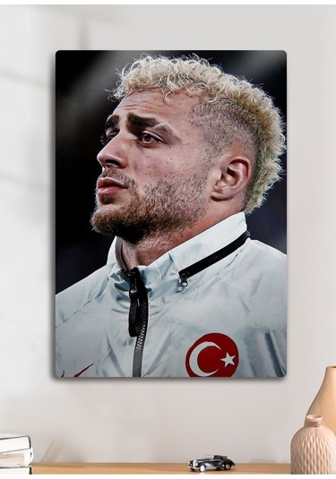 Parlak Metal Baskı Tablo - Bay, Barış Alper Yılmaz, Sarı Kırmızı