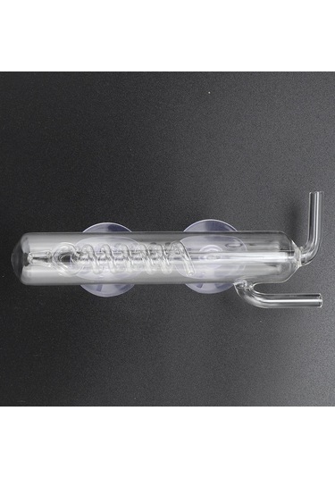 Moveevo Akvaryum Co2 Baloncuk Sayaç - Kristal Cam Spiral Dışarıdaki Su Bitkileri Tankı İzleme Aleti, Asit-üç Alkaline Dayanıklı, Sabit Emici Çemberli