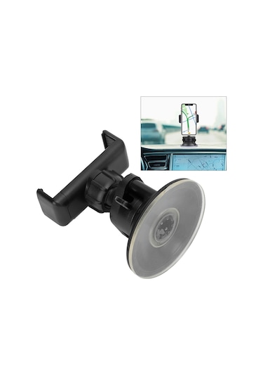 Konesam Araç Sinyal Camı Ve Masaüstü İçin 360 Ayarlanabilir Sıkıcı Telefon Tutucu - Plastik + Kauçuk Malzeme, 6-9cm Tutma Aralığı