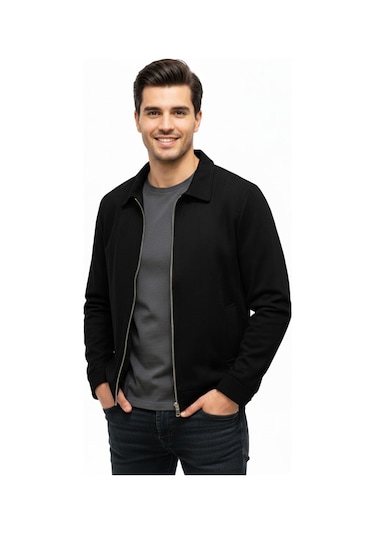 Dynamo Erkek Siyah Regular Fit Mevsimlik Süet Spor Mont8091 Bgl-st05013 Siyah