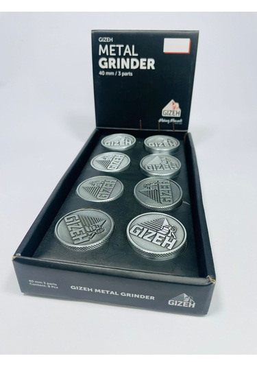 Gizeh Full metal 3parça Tutun Parçalıyıcı- Orjinal Ürün//40mm