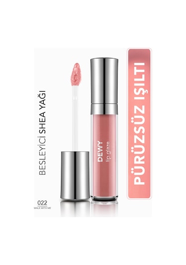 Flormar Besleyici Dudak Parlatıcısı - Dewy Lip Glaze - 022 Walk With Me-8682536069403