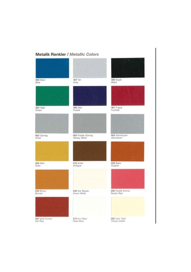 Polisan Sprey Metalik Boya Farklı Renk Seçenekleri