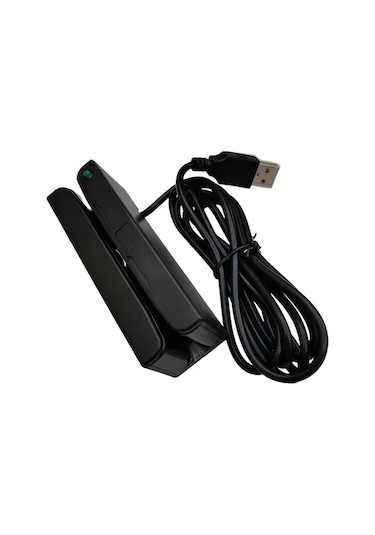 Elmpaly 1 Adet Manyetik Şeritli Kart Okuyucu - Usb Hico Loco 3 Track Sürücüsüz Kredi Kartı Okuyucu Klavye Emülasyonu