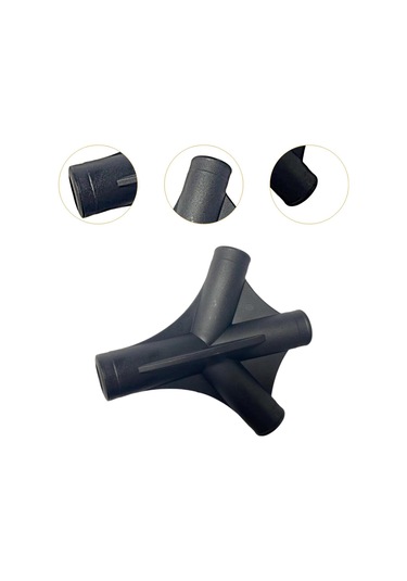 Dolıty Çadır Kutupu Konnektörü Doğrudan 19mm-11mm-12.5mm Siyah