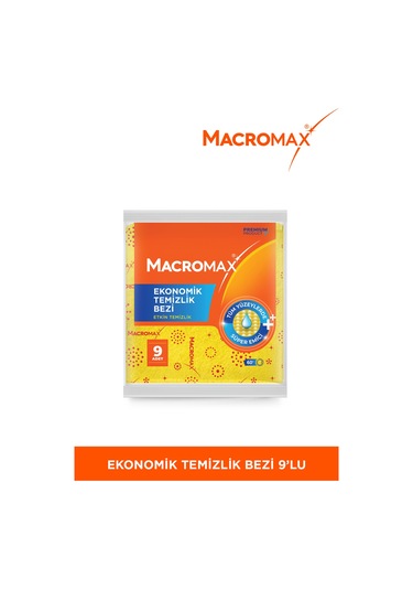Macromax Ekonomik Temizlik Bezi 9'lu