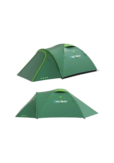 Husky Bızon 4 Kısılık Yesil Kamp Cadır Mout Yeşil