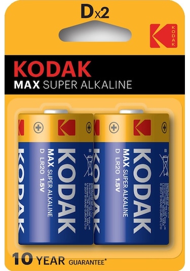 Kodak Max 2'li Alkalin Büyük Pil